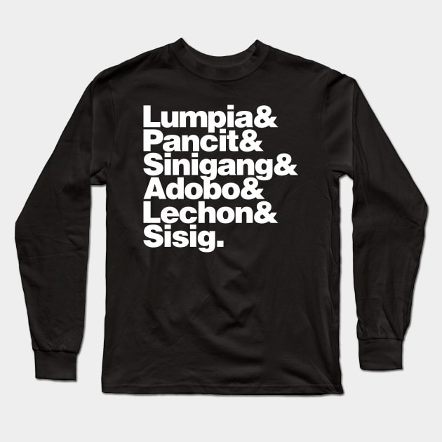 Filipino Foodie v2 Long Sleeve T-Shirt by KDNJ